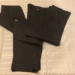 2 pairs mens black Dickey pants
